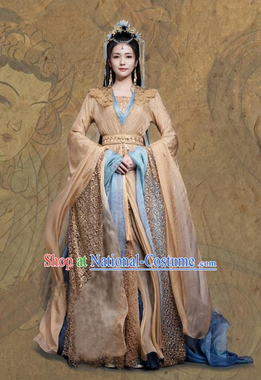 China Ancient Princess Dress Ye Xiwu Replica Costumes Xianxia TV Series Till The End of The Moon Goddess Clothing