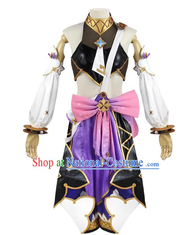 Genshin Cosplay Dolly Costume Young Lady Dress Handmade Role Playing Clothing