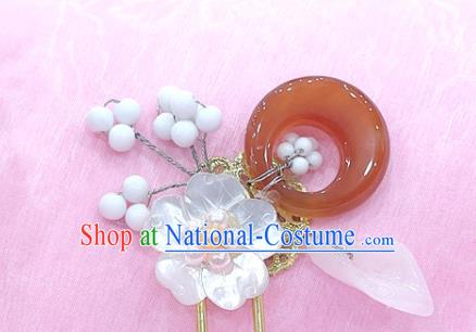 Korea Ancient Palace Lady Headpiece Korean Bride Hair Jewelry Handmade Agate Hairpin