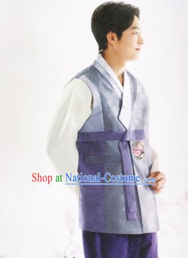 Korean Handmade Male Hanbok Ancient Groom Clothing Traditional Stage Performance Costumes Complete Set