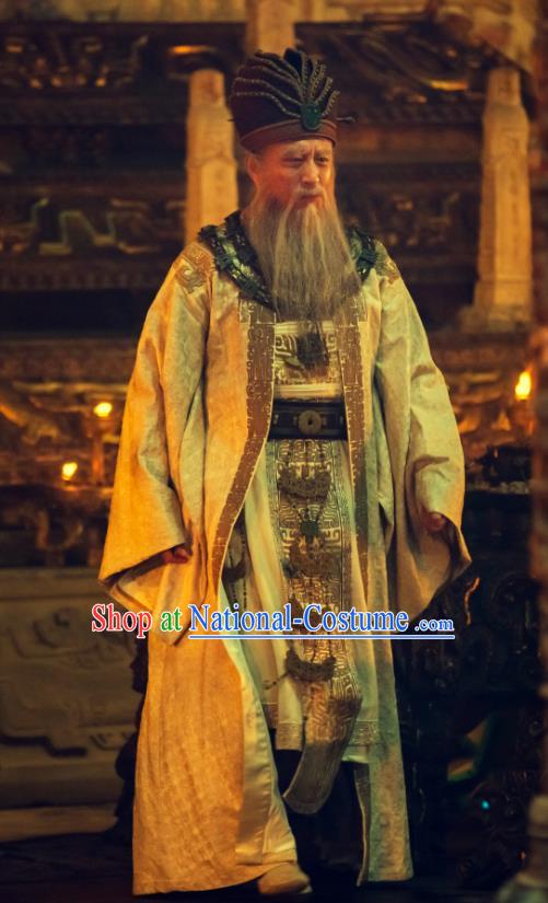 Creation of the Gods I Kingdom of Storms High Priest Bi Gan Clothing China Film Ancient Shang Dynasty Official Costumes