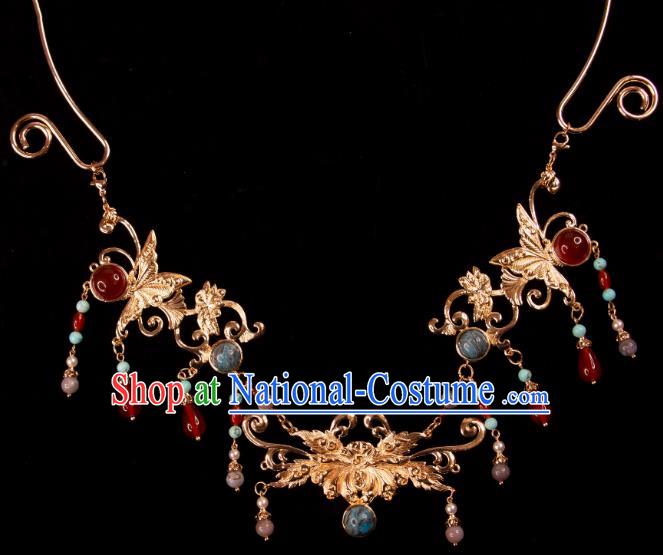 China Ming Dynasty Court Woman Jewelry Handmade Hanfu Necklace Ancient Empress Necklet