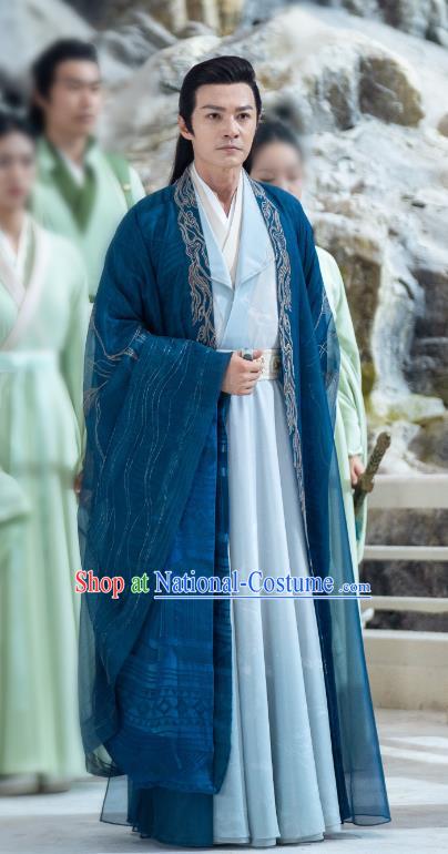 China Ancient Kung Fu Master Costumes Drama Chong Zi Swordsman Leader Zhuo Yao Clothing