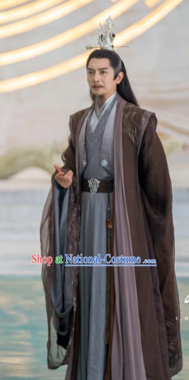 Drama Chong Zi Kung Fu Master Min Yunzhong Clothing China Ancient Elder Lord Costumes