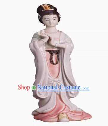 the Four Great Beauties Yang Yu Huan Handmade Chinese Shiwan Ceramics Statue Arts Collection