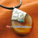 Tibet Silver Mila Stone Pendant