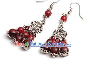 Tibet Silver Coral Earrings