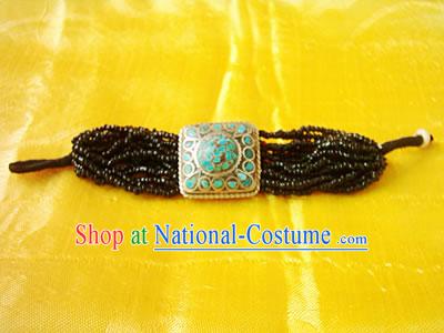 Tibet Natural Coral Song Stone Hand Chain 3