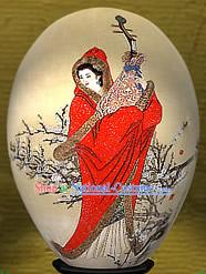 Chinese Wonders Hand Painted Colorful Egg-Zhao Jun_one of four ancient beauties_