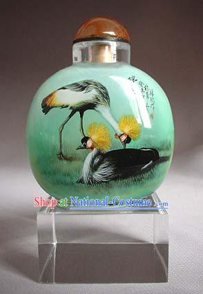 Snuff Bottles With Inside Painting Birds Series-Bird King and Queen