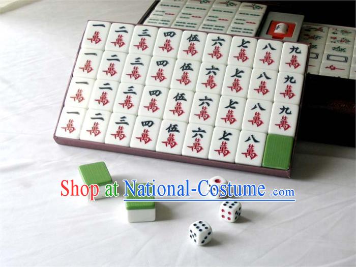 Chinese Taiwan Bamboo Mahjong Set_144 pieces_