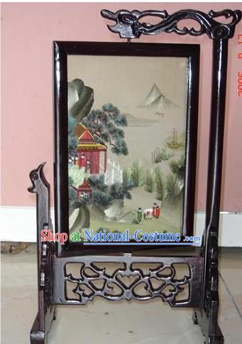 Chinese Classic Double-Sided Embroidery Handicraft-Ancient Landscape