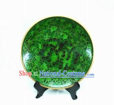 Chinese Stunning Cloisonne Chrysanthemum Plate