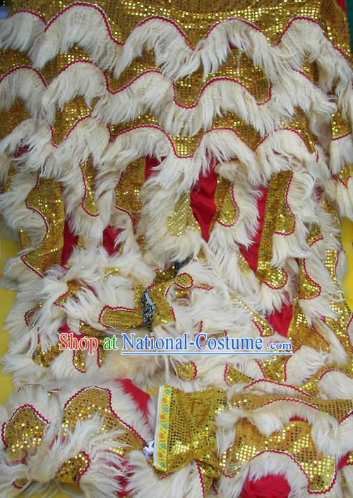 Natural Long Wool Lion Dance Body Costumes Pants Claws