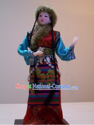 Handmade Peking Silk Figurine Doll - Tibet Beauty