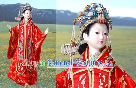 Large Handmade Peking Silk Figurine Doll - Ming Dynasty Empress