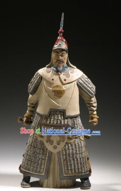 Chinese Classic Shiwan Ceramics Statue Arts Collection - Qian Long Emperor