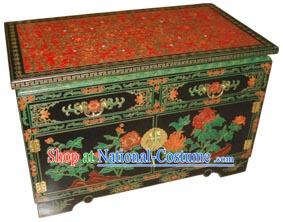 Chinese Gorgeous Palace Flowery Wood Cabinet