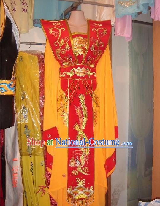 Chinese Ancient Embroidered Phoenix Empress Costumes Complete Set