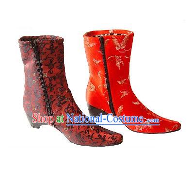 Chinese Traditional Handmade Cotton Long Winter Boots