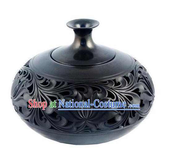 Chinese Traditional Longshan Black Pottery - Scaldino