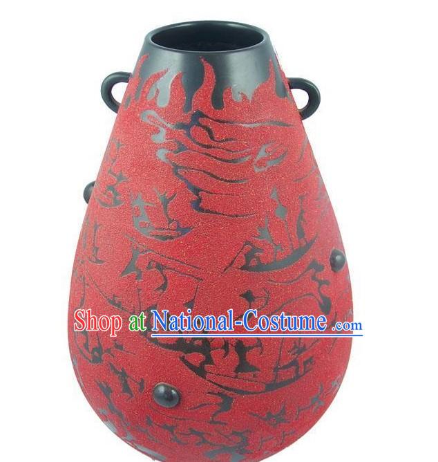 Chinese Traditional Longshan Black Pottery - Fire Burning Chi Bi