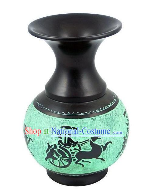 Chinese Traditional Longshan Black Pottery - War Carriage