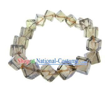 Kai Guang Feng Shui Chinese Tea-coloured Crystal Bracelet _healthy and happy_