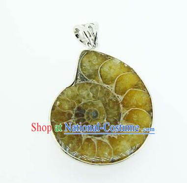 Kai Guang Feng Shui Chinese Colorful Stripes Trumpet Shell Pendant _harmony_