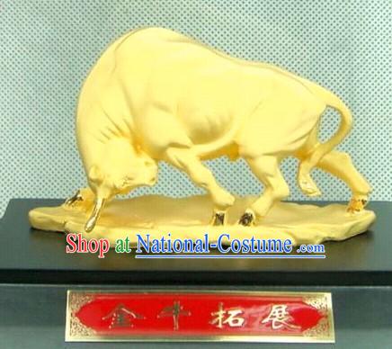 Chinese Feng Shui Lucky Cow _good luck in stock investing_