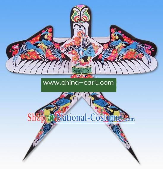 Chinese Classical Hand Painted and Made Swallow Kite - Birds Playing with Plum