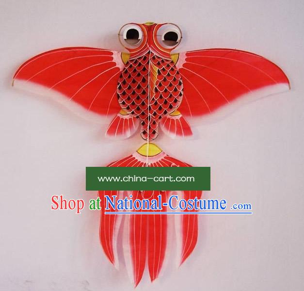 Chinese Traditional Weifang Hand Painted and Made Kite - Goldfish