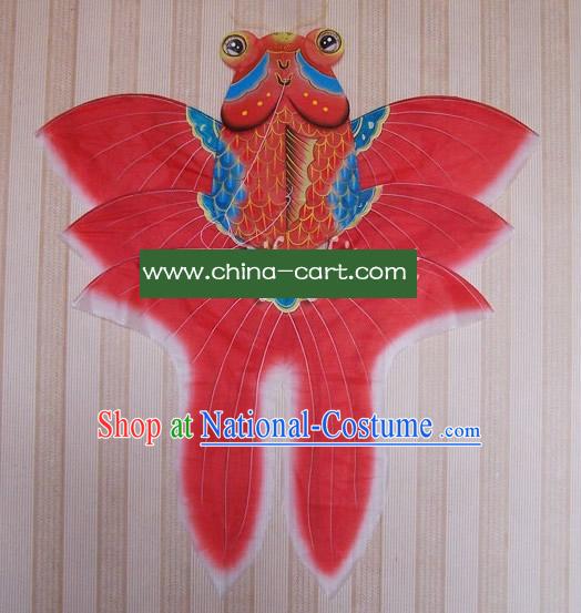 Chinese Traditional Weifang Hand Painted and Made Kite - Riches Goldfish