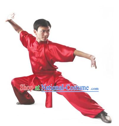 Chinese Traditional Silk and Cotton Long Fist Changquan Uniform for Men