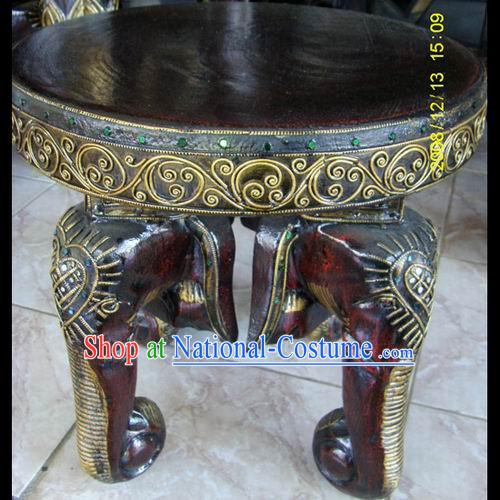 Traditional Asia Thai Hardwood Stool