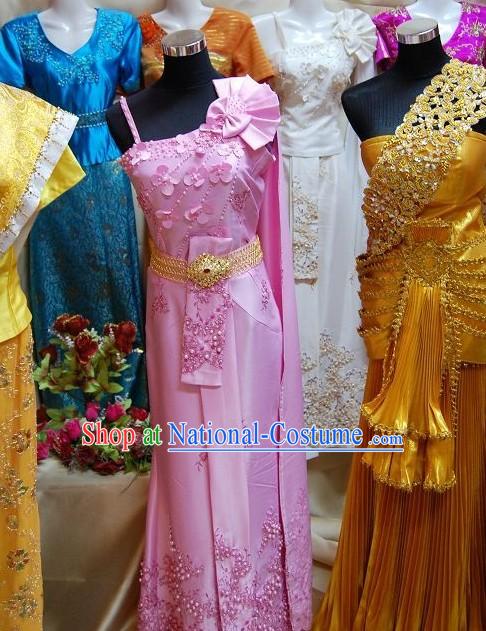 Traditional Thai Dance Costume Complete Set for Women