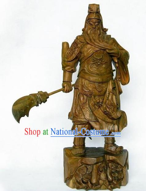 Supreme Guan Gong Statue Rosewood Scrulputre Statue