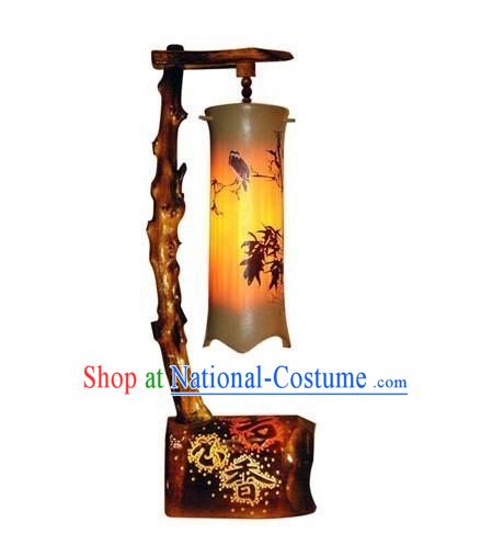 Chinese Hand Made Bamboo Desk Reading Lantern