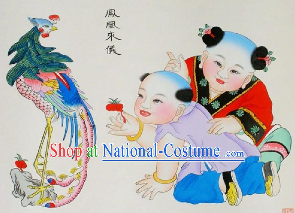 Yangliuqing Folk Painting _ Chinese New Year Paintings - Phoenix Painting