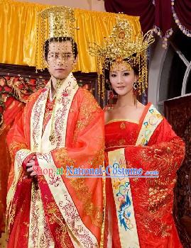 Chinese Emperor Wedding Dress Complete Set