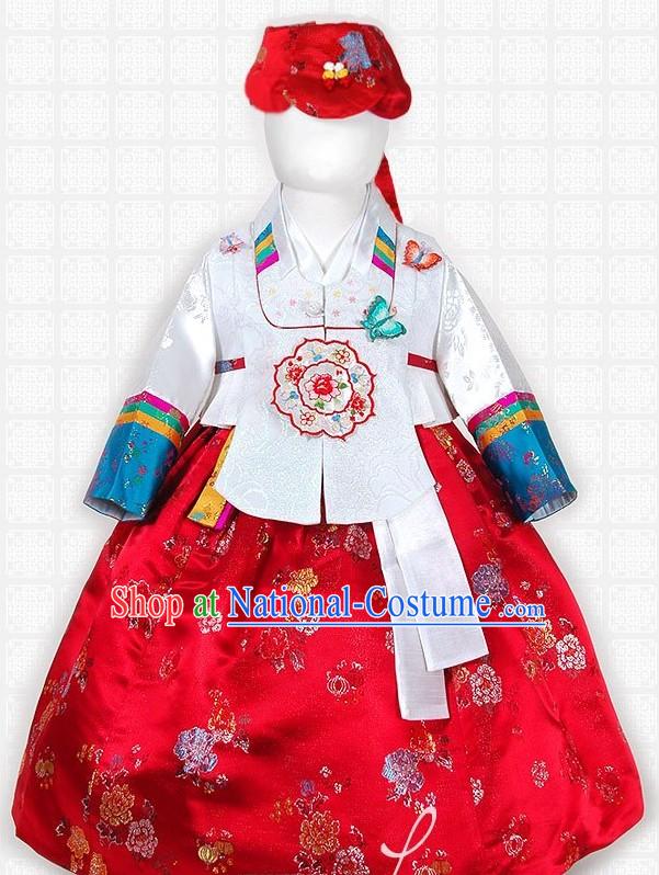 Traditional Korean Birthday Hanbok Set for Girls