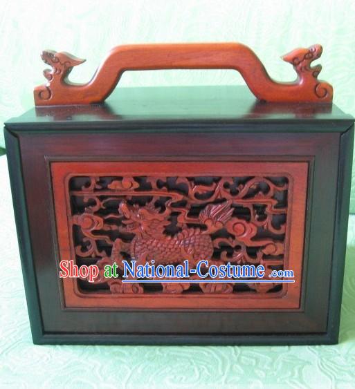 Chinese Classical Kylin Mahjong Wooden Box