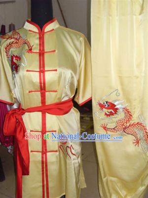 Chinese Traditional Wushu Uniform and Belt for Men