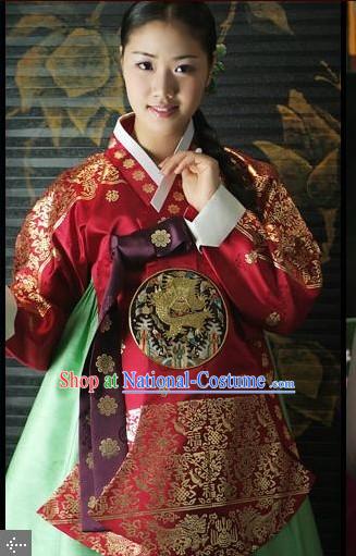 Supreme Korean Traditional Flowery Dress Hanbok Complete Set for Women