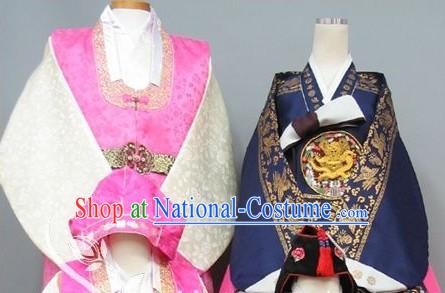 Traditional Korean Wedding Hanbok Dress for Couple