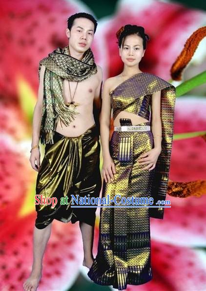 Thai National Costume Complete Set for Couple