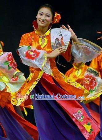 Chinese Ancient Fan Dance Costumes