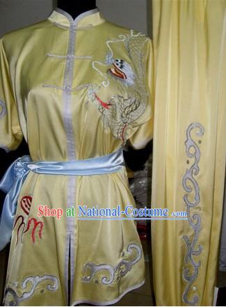 Dragon Playing Ball Silk Kung Fu Uniform