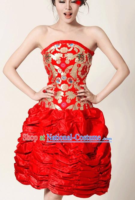 Chinese Modern Phoenix Wedding Dress