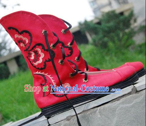 Chinese Classical Embroidered Sandal Summer Boots